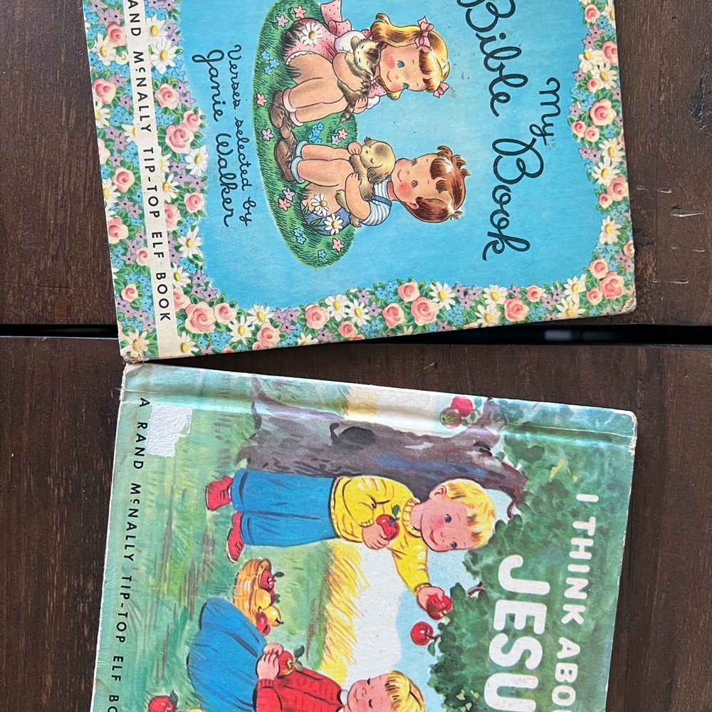Vintage Children’s Bible Book Set - Blue & Green Covers 50’s and 60’s